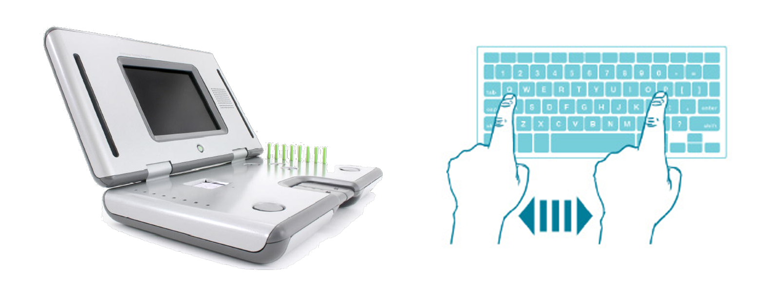 Figure 11. The AHTD computerized assessment battery and Kinetics Foundation computer keybord test.